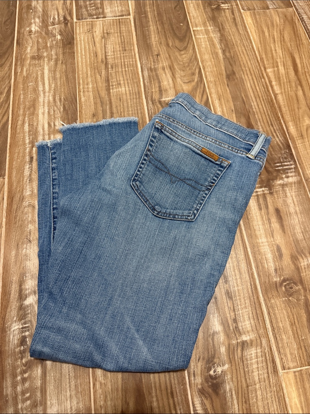 Polo by Ralph Lauren Light Blue Cropped Frayed Hem Jeans